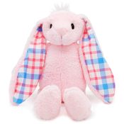 Coelho de Pelúcia de 45 cm Fofinho e Macio, Coleção Páscoa, PLUSHIBLE BRIDGING MILES WITH SMILES, Rosa
