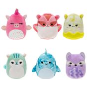 Kit 6 Pelúcias Squishmallows de 5 cm para Crianças, Squishville SQM0507, Colorido