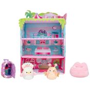 Kit 2 Pelúcias Squishmallows de 5 cm Balia e Briannika com Playset para Crianças, Squishville SQM0445, Colorido