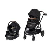 Carrinho de Bebê Travel System 5 em 1 Modular com Porta-Copos, Barra de Proteção e Capa de Chuva, Maxi Cosi Zelia Luxe, Preto