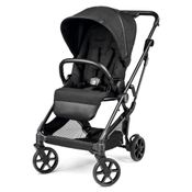 Carrinho de Bebê com Armazenamento Embaixo, Assento Confortável e Reclinável, Peg Perego Vivace, Preto