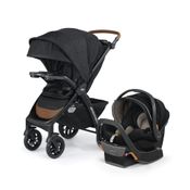 Carrinho de Bebê Travel System com Dobra Rápida, Capota Removíveis e Pneus para Todo o Terreno, Chicco Bravo Primo, Preto