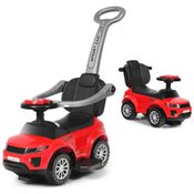 Carrinho de Passeio Infantil com Alça de Proteção Removível e Luzes Sonoras para Crianças de 1 a 3 Anos, HONEY JOY, Vermelho