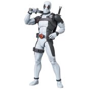 Boneco Deadpool 16 cm de Altura com Suporte Ajustável e 4 Tipos de Cabeças, MEDICOM TOY, Branco