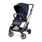 Carrinho de Bebê com Assento Grande, Confortável e Reclinável, Peg Perego Vivace, Azul Escuro e Cobre