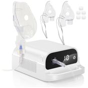 Nebulizador para Tratamento Respiratório em Adultos e Crianças com Display Digital e Baixo Ruído para o Uso Doméstico, 110V, Spriek, Branco