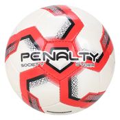 Bola Society Penalty Storm XXIII Costurada Branco e Vermelho