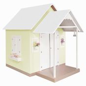 Casinha de Brinquedo com Telhado Branco/Amarelo L12 - Criança Feliz