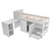 Cama Infantil Juvenil Multifuncional CM8021 MDP Branco G69 - Gran Belo