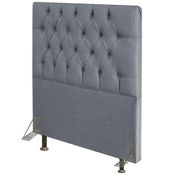 Cabeceira Cama Box Solteiro 90cm Diamante Linho J02 Cinza - Mpozenato