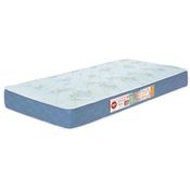 Colchão Solteiro Sleep Max Espuma D45 120x203x15cm Branco/Azul - Castor