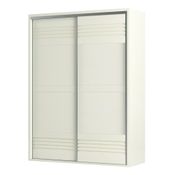 Guarda Roupa Solteiro 179cm 2 Portas de Correr 100% MDF TW601 Off White - Dalla Costa