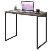 Mesa de Escritório Escrivaninha 90cm Dynamica Industrial C08 Carvalho Dark - Mpozenato