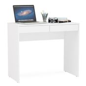 Mesa Para Computador Escrivaninha 2 Gavetas Tijuca Branco - Politorno