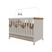 Berço Mini Cama Antonella Off White/Caramelo Móveis Canaã