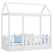 Conjunto Montessoriano Cama com Grade Duda Branco