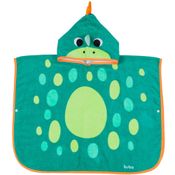 Toalha Poncho Buba Com Capuz Zoo Dino Verde
