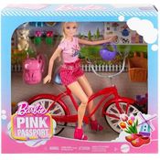 Barbie Estate Conjunto Bicicleta com Boneca e Cachorro Mattel HWJ00