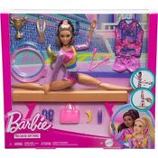 Barbie Profissoes Barbie Morena Conjunto de Ginasta Mattel HRG53