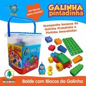 Balde com Blocos 44 Peças Galinha Pintadinha Monte Libano