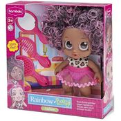 Boneca BABY Rainbow Fashion Negra com Acessorios Bambola