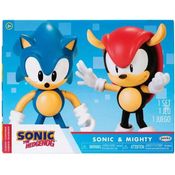Conjunto 2 Bonecos Sonic e MIGHTY com Acessorios Sonic