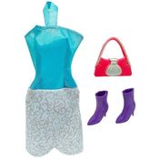 Cartela Coleçao Roupa e Acessorios Belinda Azul DM TOYS DMT5738