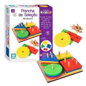 Prancha de Seleçao Encaixe Brinquedo Pedagpgico Madeira NIG Brinquedos