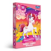 QUEBRA-CABECA 100 Peças Metalizado Reino dos Unicornios JAK 2573