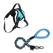 Combo Pet - Guia Antishock Azul 2,5 x 105cm e Peitoral Air Pull Azul Tam. M Mimo - PP324K PP324K