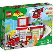 Lego Duplo Quartel Bombeiros e Helicoptero 10970 com 117pcs