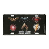 Placa de Carro Liga da Justiça 30 x 15 Cm