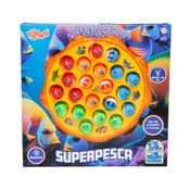 Brinquedo Super Pesca Com Movimento, Efeitos De Luz, 21 Peixinhos E 4 Varinhas Toyng