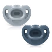 Kit 2 Chupetas Sensitive Soft 100% Silicone 0m+ Azul - NUK
