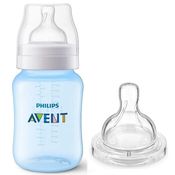 Mamadeira ANTI-COLIC 260ML AZUL + Bico Nº3 Philips AVENT SCD809/28