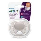 Chupeta ULTRA SOFT Lisa 6-18 Meses Seda Bege Philips AVENT SCF092/51