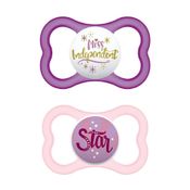 Kit 2 Chupetas Bico de Silicone Air 6m+ Rosa - MAM