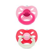 Kit 2 Chupetas Extra Air Brilha No Escuro 6m+ Rosa - Lillo