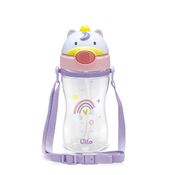 Copo Infantil Tritan com Alça e Canudo Unicórnio 400ml Lillo