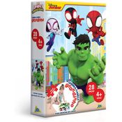 Quebra-Cabeça Grandinho 28 Peças - Spidey - Hulk - Toyster
