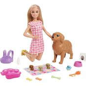 Barbie - Boneca com Filhotinhos Recém-Nascidos Hck75