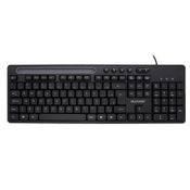 Teclado Com Fio Slot Conexão USB Cabo de 130cm Teclas Multimídia Slot p/ Tablet até 10" Preto - TC262 TC262