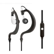 Fone de ouvido esportivo tipo auricular à prova de transpiração com microfone Branca