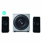 Caixas de Som 2.1 c/ Subwoofer 30w Rms Alimentação Bivolt Conexão P2 Controle de Volume e Graves Prata  - SP262OUT [Reembalado] SP262OUT