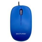 Mouse Com Fio Mid 1200dpi Conexão USB Cabo de 120cm 3 Botões Textura Fosca Azul - MO293OUT [Reembalado] MO293OUT