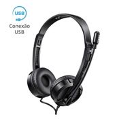 Headset Rapoo USB Microfone Sem Ruído Preto H120 - RA020OUT [Reembalado] RA020OUT