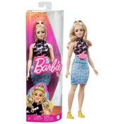 Boneca Barbie Fashionista com Roupa Estampada Girl Power e Acessórios, Rosa