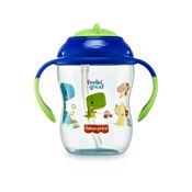 Copo de Treinamento com Canudo First Moments Blueberry Smoothie 270 ml Azul Fisher Price - BB1016 BB1016