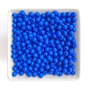 Miçanga Bola Azul Royal 6mm - 40 gr