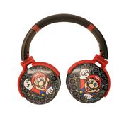 Fone de Ouvido Bluetooth Infantil Mario Headphone Preto